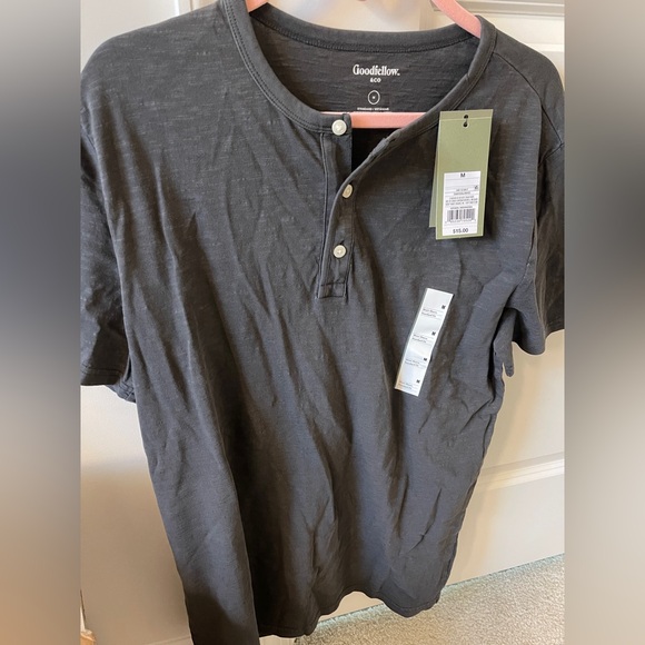 Goodfellow & Co Men's Gray Henley Shirt - Picture 2 of 5